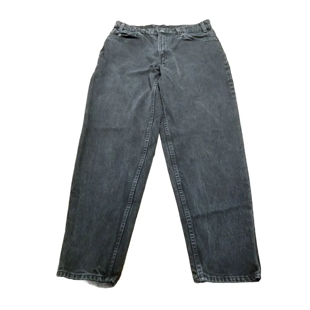 Levi's 560 Orange Tab Jeans Men's Size 33x32 Black Denim 1993 USA Made (34x31.5)